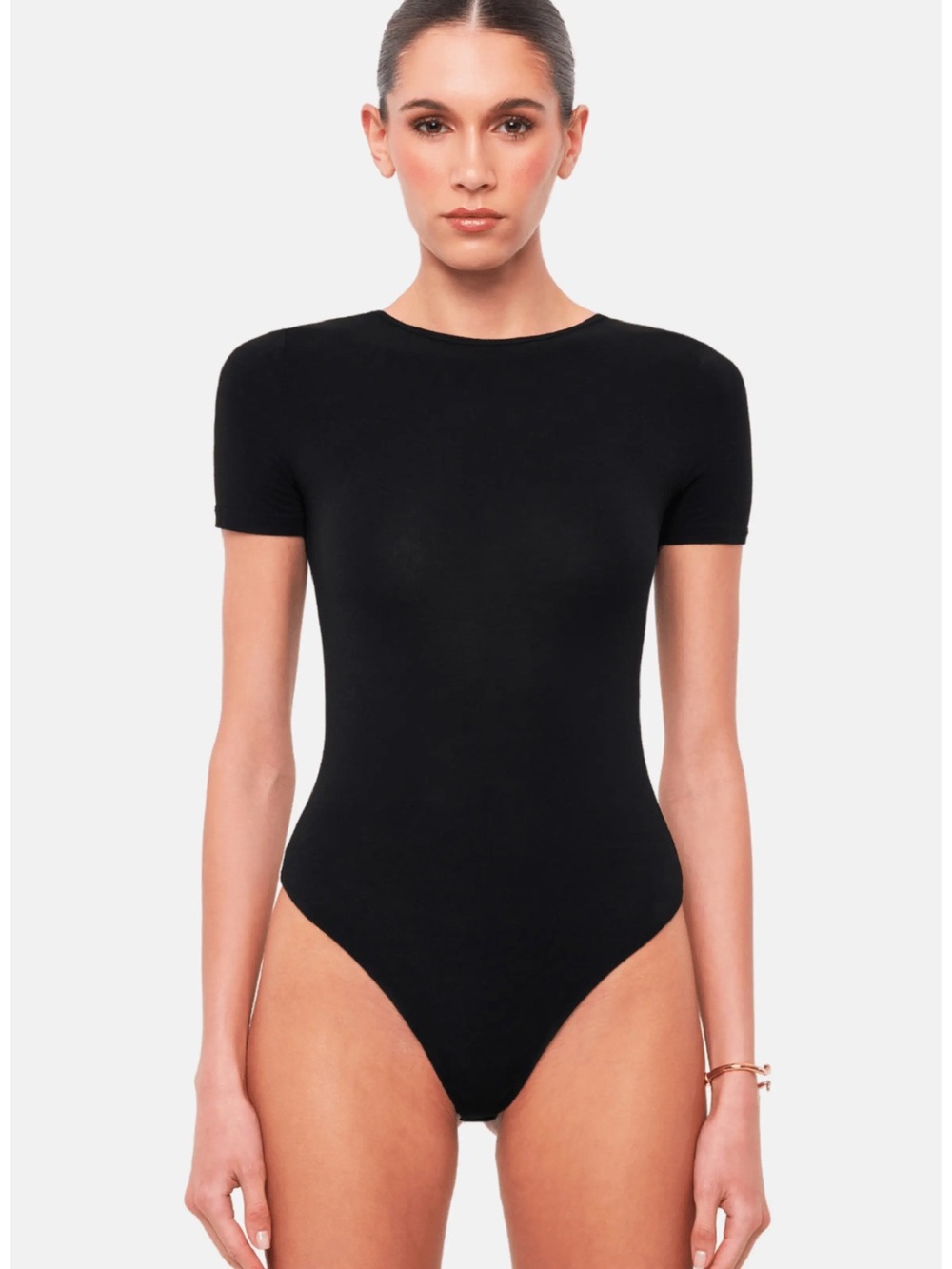 NWT OW Collection Rosa Black Short-Sleeve Bodysuit size M